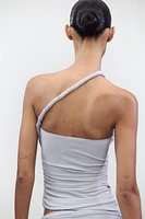 ASYMMETRIC HALTER TOP