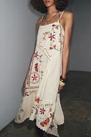 ZW COLLECTION FLORAL EMBROIDERED ASYMMETRIC DRESS