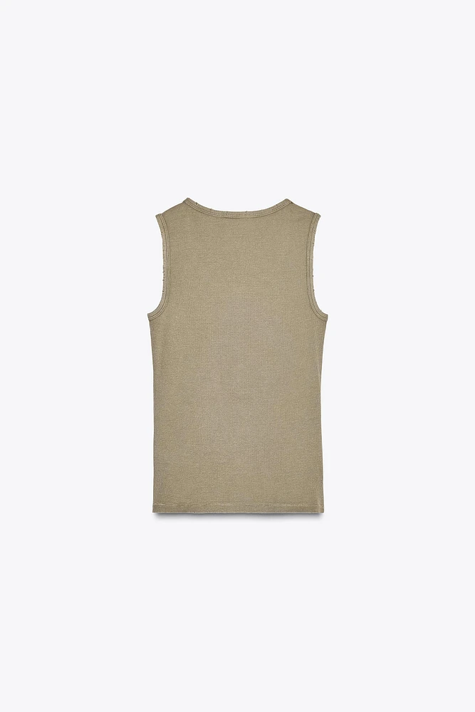 WASHED RIB TOP