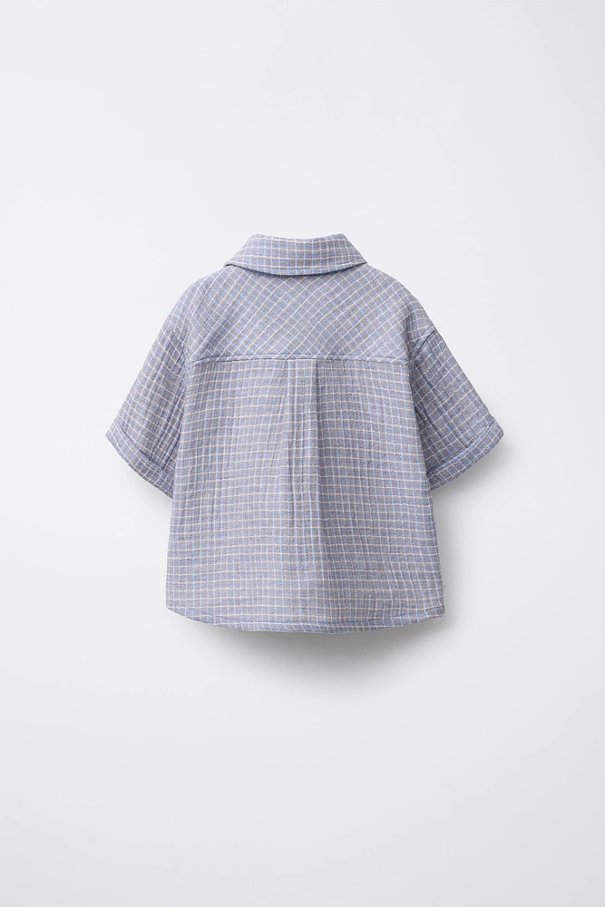CHEMISE AVEC IMPRIMÉ À CARREAUX
