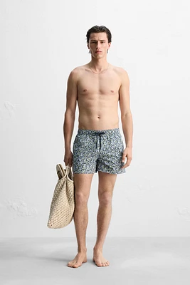 FLORAL PRINT MID-LENGTH SWIMSUIT