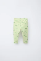 TWO-PACK OF RIBBED LEGGINGS WITH CARAVAN PRINT