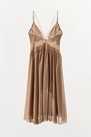 ASYMMETRIC LACE RUFFLE DRESS