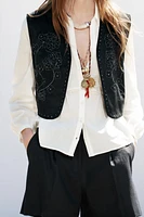 GILET EFFET DAIM BRILLANT
