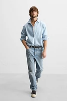 JEAN STRAIGHT FIT ÉCLABOUSSURES DE PEINTURE