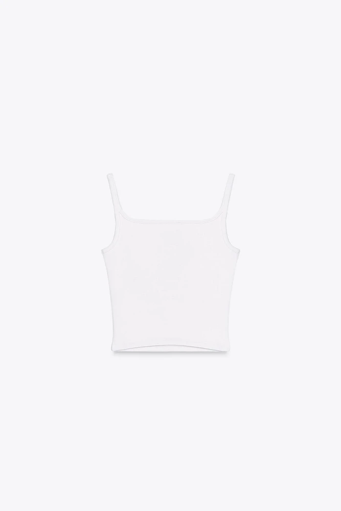 RIBBED CROP TOP