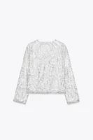 SEQUIN KNIT CARDIGAN