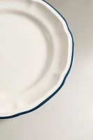 DESSERT PLATE WITH CONTRAST RIM
