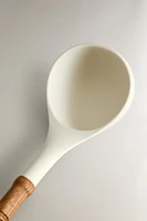 SILICONE AND WOODEN LADLE