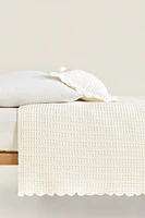 COUVRE-LIT ENFANT COTON BORD ONDULÉ