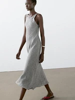 Linen fluid sleeveless dress