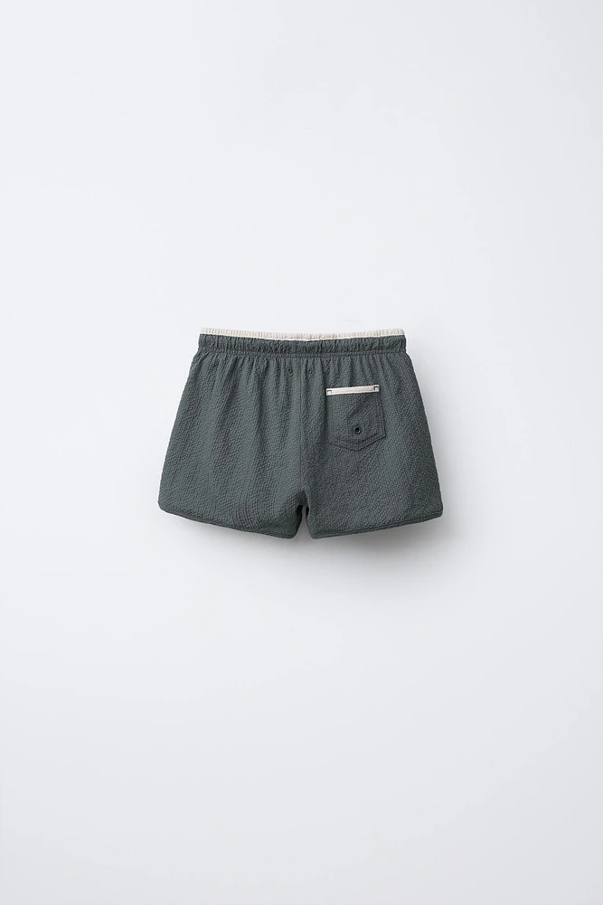 6-14 ANS/ SHORT DE BAIN TEXTURÉ