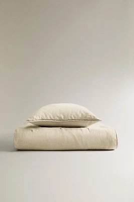FADED-EFFECT LINEN QUILT