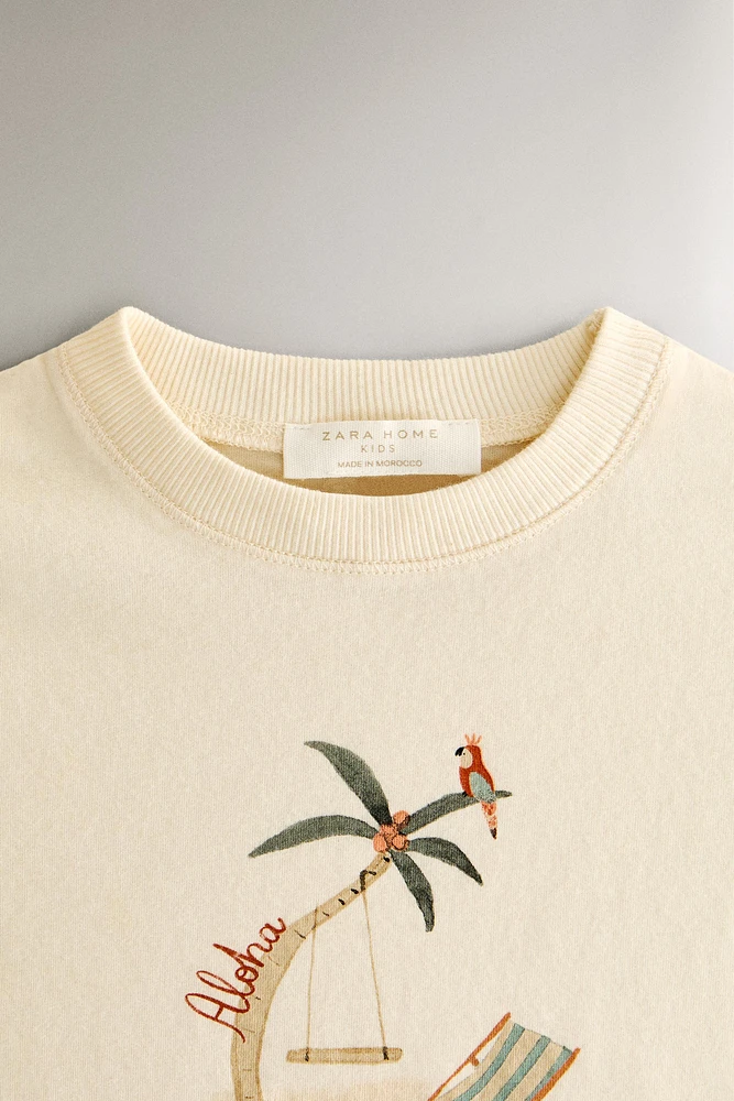 CHILDREN’S PALM TREE COTTON T-SHIRT