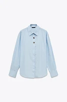 COMBINED BUTTON POPLIN SHIRT