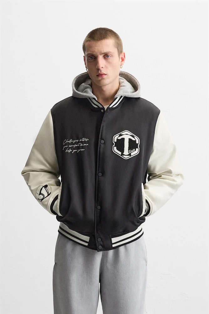 PATCHES HOODED JACKET
