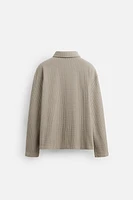 TEXTURED GRID JACKET