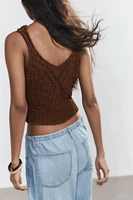 POINTELLE KNIT TOP