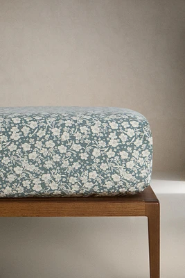 CHILDREN’S TROPICAL FLORAL FITTED SHEET