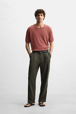100% LINEN KNIT T-SHIRT