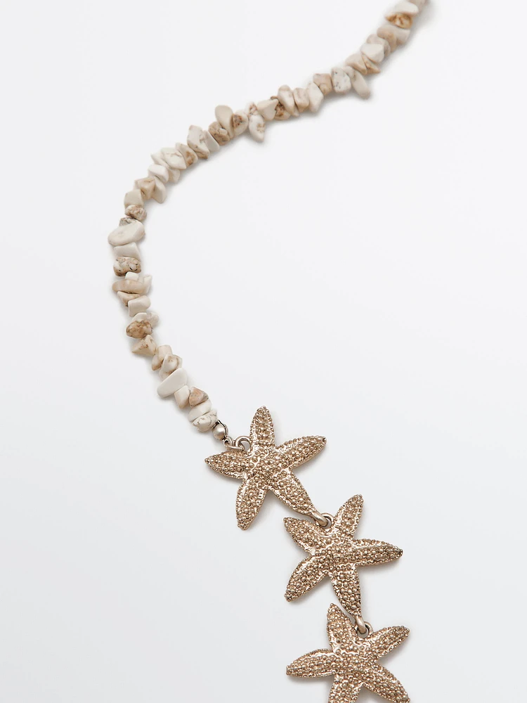 Chain belt with star rhinestones