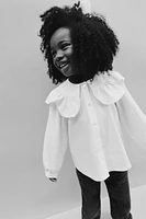 CHEMISE EN POPELINE À COL