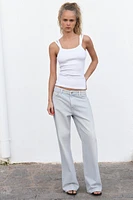 JEAN TRF COUPE LARGE À TAILLE MI-HAUTE