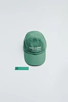 EMBROIDERED TEXT CAP