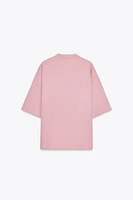 WASHED EFFECT INTERLOCK T-SHIRT