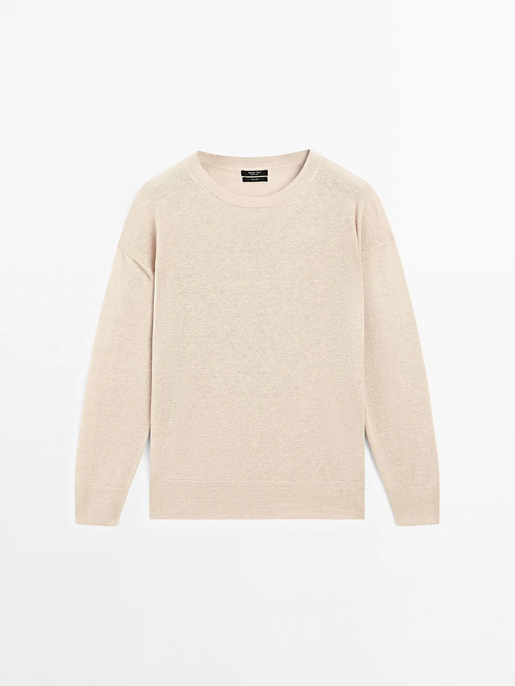 Pull oversize en maille 100 % lin