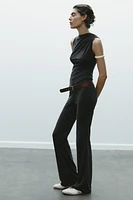 PANTALON EN TISSU FLUIDE FLARE