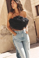 FLORAL ORGANZA TOP