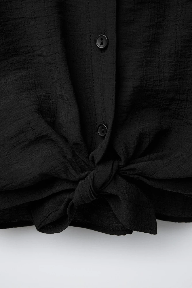 TEXTURED KNOT SHIRT