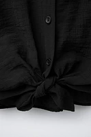 TEXTURED KNOT SHIRT