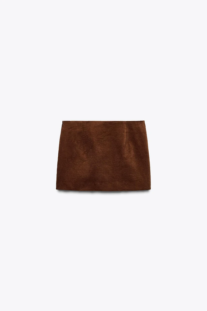 VELVET MINI SKIRT