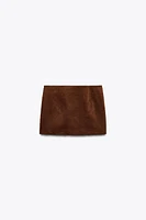 VELVET MINI SKIRT