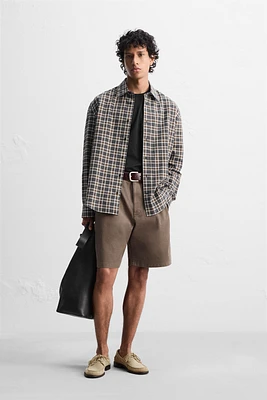 RELAXED FIT PLAID SHIRT