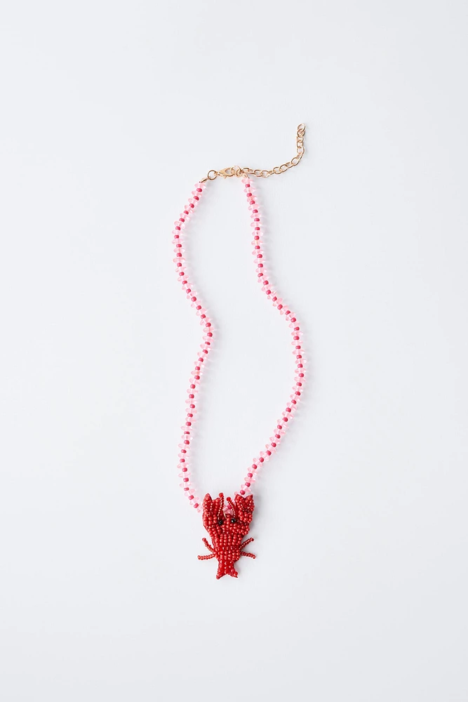 LOBSTER BEAD NECKLACE