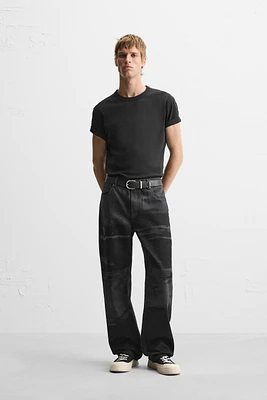 PRINTED RELAXED FIT JEANS