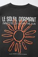 SUN TEXT PRINT T-SHIRT