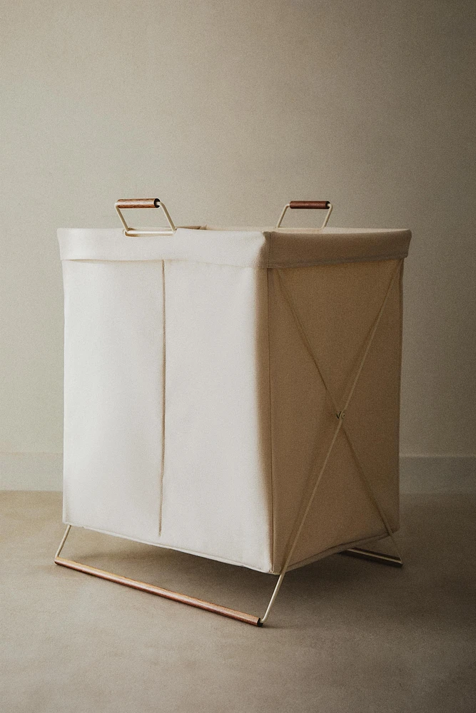 CORBEILLE DOUBLE PLIABLE POUR VÊTEMENTS