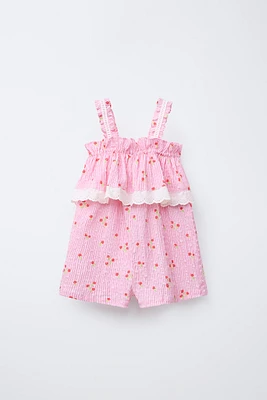FLORAL SHORT JUMPSUIT