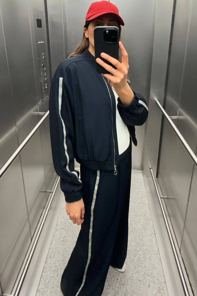 JACKET WITH SIDE STRIPES