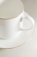 TASSE À CAFÉ AVEC SOUCOUPE PORCELAINE BONE CHINA BORD