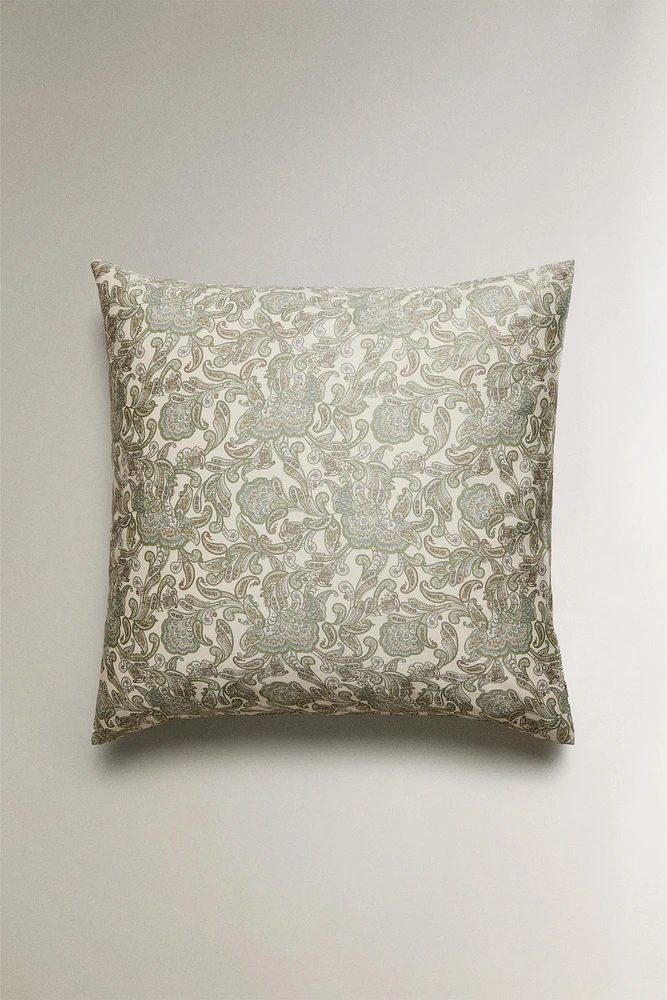 TAIE D’OREILLER SATIN PAISLEY