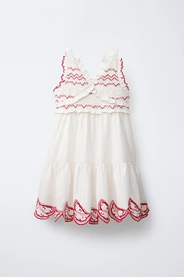 ROBE BRODERIES PASTÈQUES