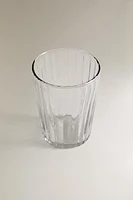 RAISED DESIGN GLASS TUMBLER