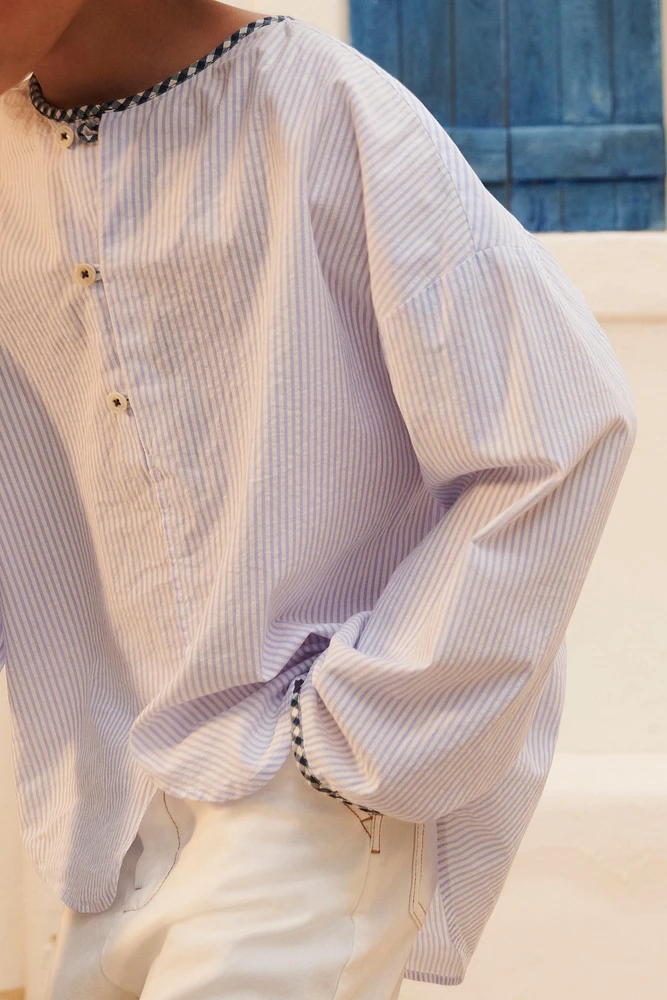 CHEMISE À RAYURES ET LISERÉS CARREAUX ÉDITION LIMITÉE
