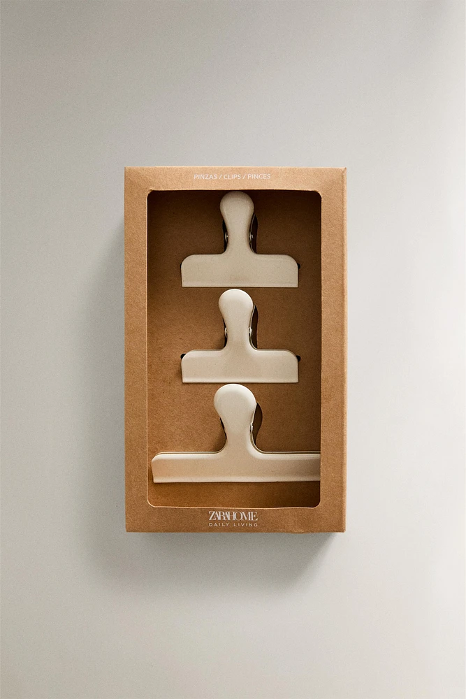 METALLIC CLIPS (SET OF 3)