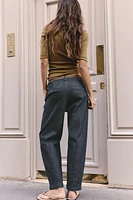 Z1975 BRAIDED BELT CHINO DENIM PANTS